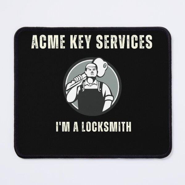 Item preview, Acme Key Services Locksmith 1980s influenced design designed and sold by RetroDesignsNW.
