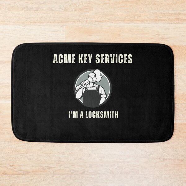 Item preview, Acme Key Services Locksmith 1980s influenced design designed and sold by RetroDesignsNW.