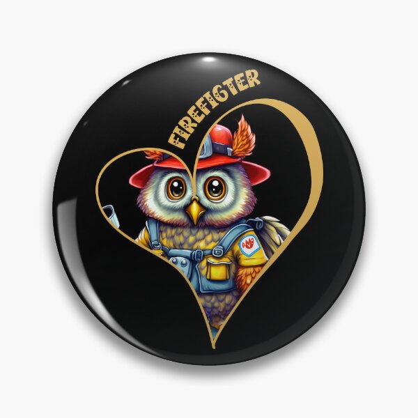 Item preview, Firefighter, owl love designed and sold by HarriPaloma.