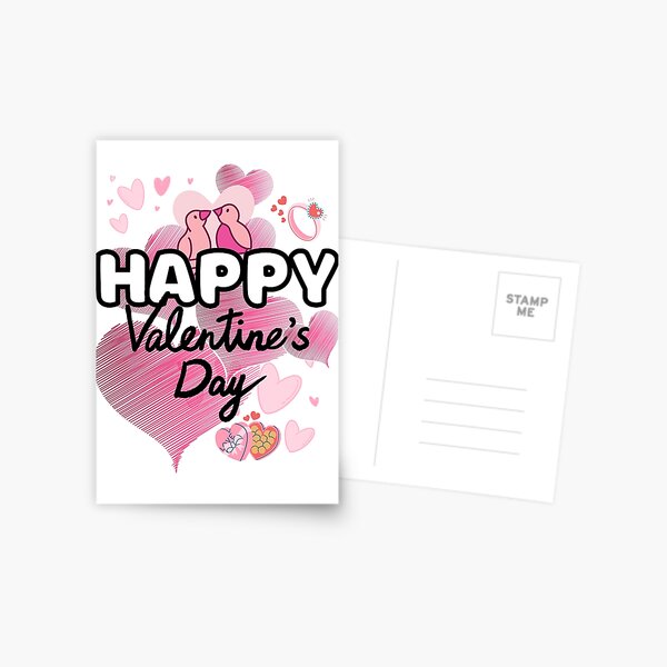 You are my valentine, happy valentine's day. Postcard for Sale by  THEHOMSDESIGN