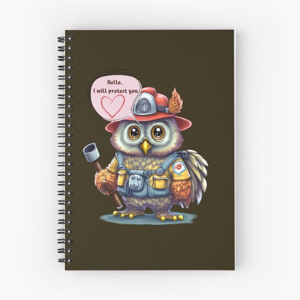 Item preview, Firefighter, i will protect you, owl designed and sold by HarriPaloma.