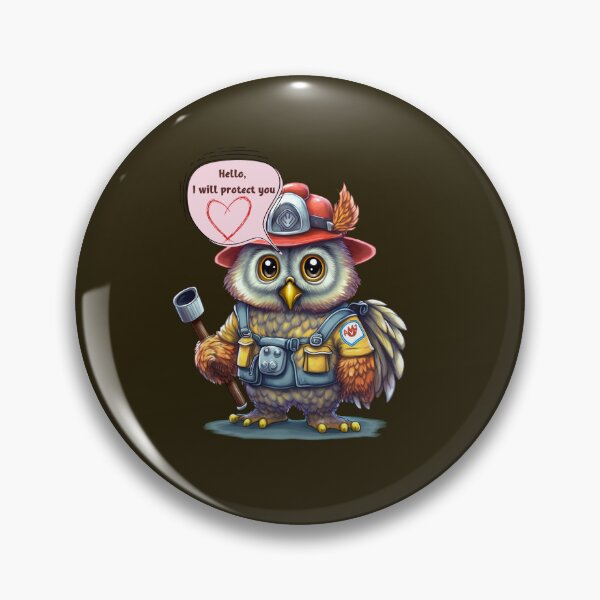 Item preview, Firefighter, i will protect you, owl designed and sold by HarriPaloma.