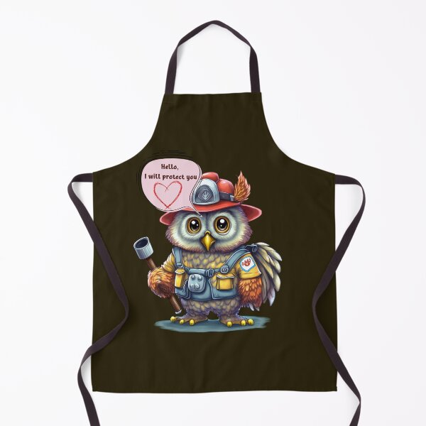 Item preview, Firefighter, i will protect you, owl designed and sold by HarriPaloma.