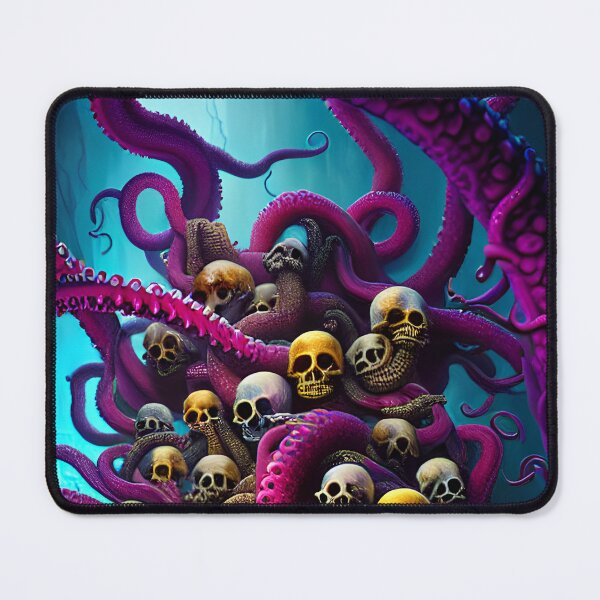 Item preview, We are doomed: Lovecraftian, colorful skulls and tentacles designed and sold by Arcult-Stickers.