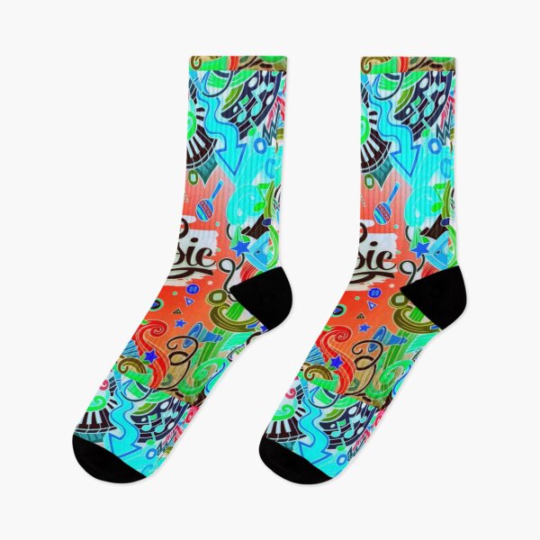 Item preview, Music colorful design pink, black blue green designed and sold by Vesna7791.