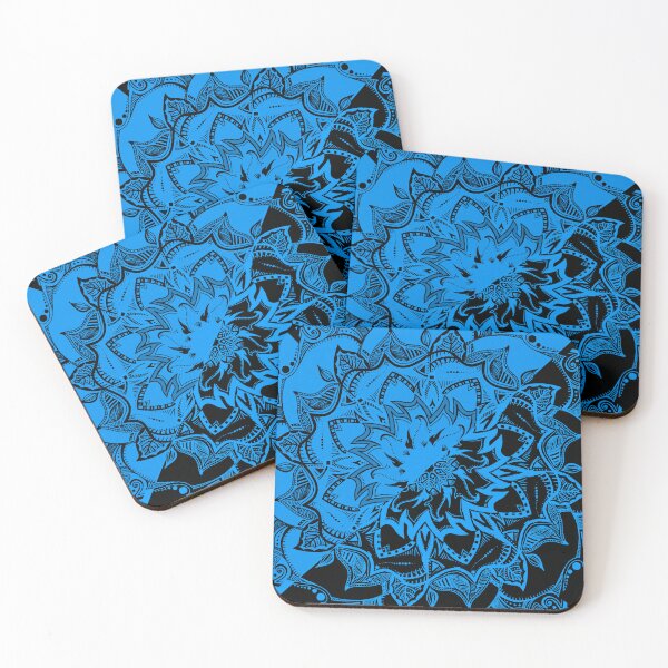 Item preview, Mandala Half Half Blue&Black designed and sold by Le3ii.