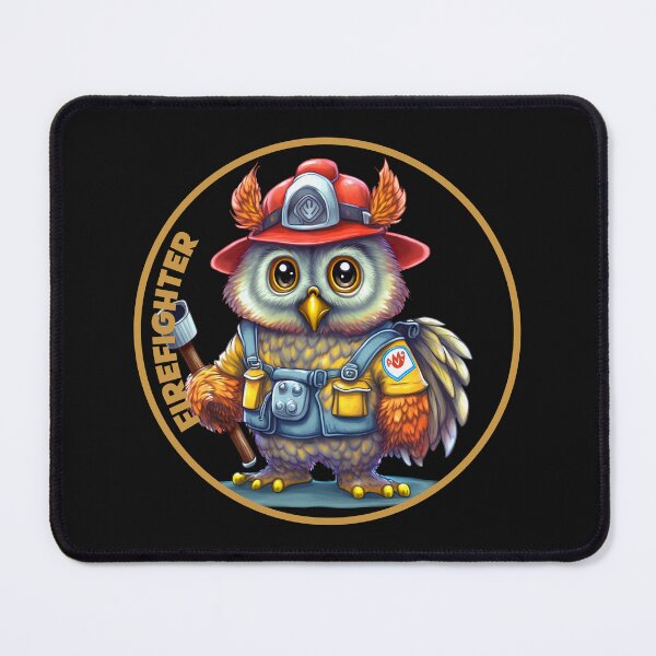 Item preview, Firefighter, sweet owl designed and sold by HarriPaloma.