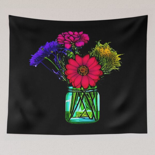 Item preview, Flowers in Mason Jar artwork designed and sold by gramizzia.