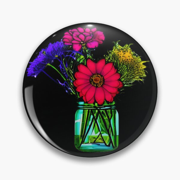 Item preview, Flowers in Mason Jar artwork designed and sold by gramizzia.
