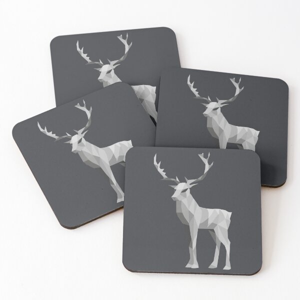 Item preview, Grey Geometric Deer designed and sold by shaldesign.