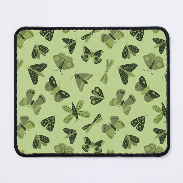 Item preview, Moths and Butterflies on a Light Speckled Background - green - SHW1006 A designed and sold by Shiny Happy World.