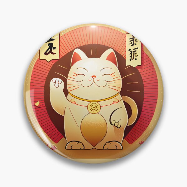 Item preview, Maneki neko cat of luck and fortune yellow designed and sold by Quiki.