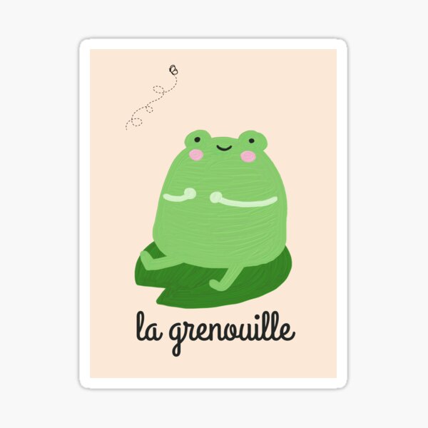 Vista previa del artículo con la obra «Rana francesa la grenouille», diseñado y vendido por SPARKSLIFE.
