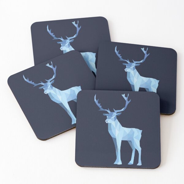 Item preview, Ice Blue Low Poly Deer designed and sold by shaldesign.