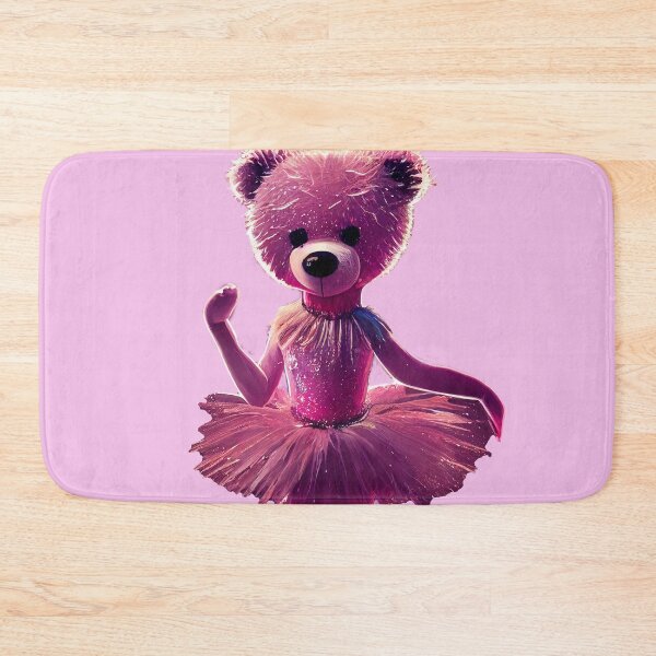 Item preview, Ballet dancer plush teddy bear in pink tutu (cutout for sticker) designed and sold by EmeraldeaArt.