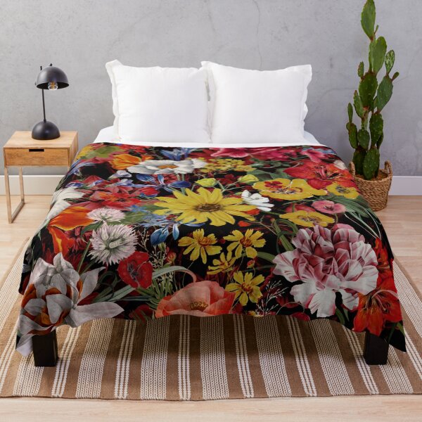 Item preview, Multicolor Floral Night Garden designed and sold by Burcu Korkmazyurek.