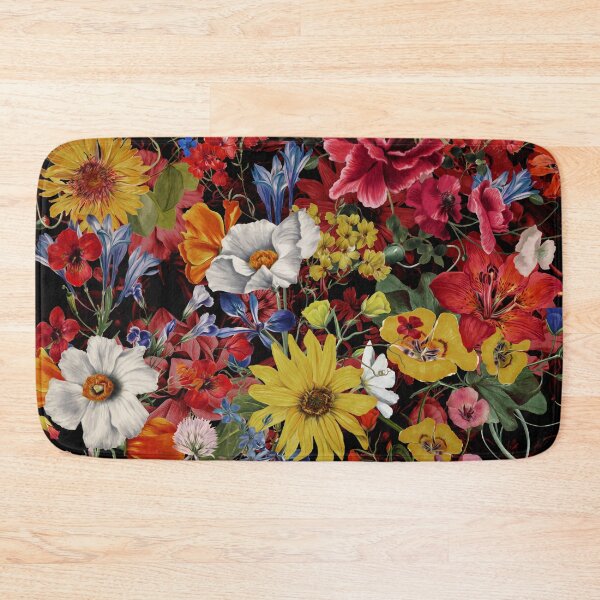 Item preview, Multicolor Floral Night Garden designed and sold by Burcu Korkmazyurek.