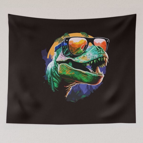Item preview, dinosaur wearing glassas designed and sold by Stoxnet.