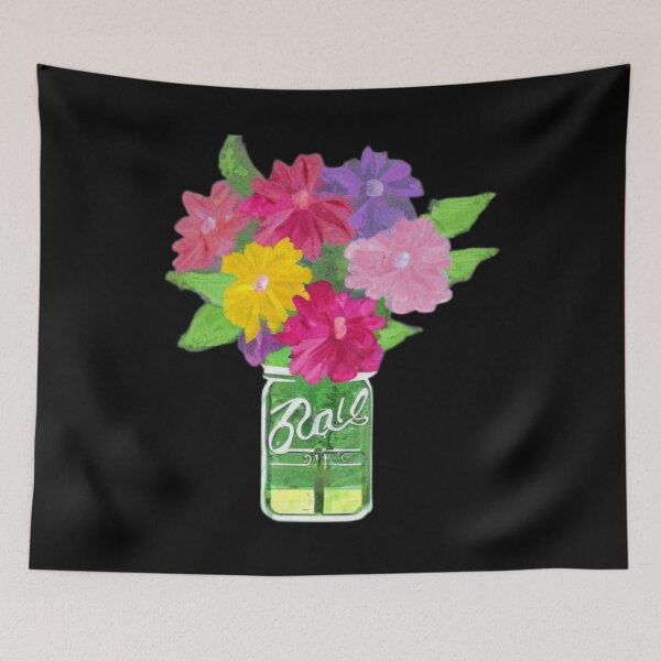 Item preview, Flowers in Mason Jar artwork designed and sold by gramizzia.
