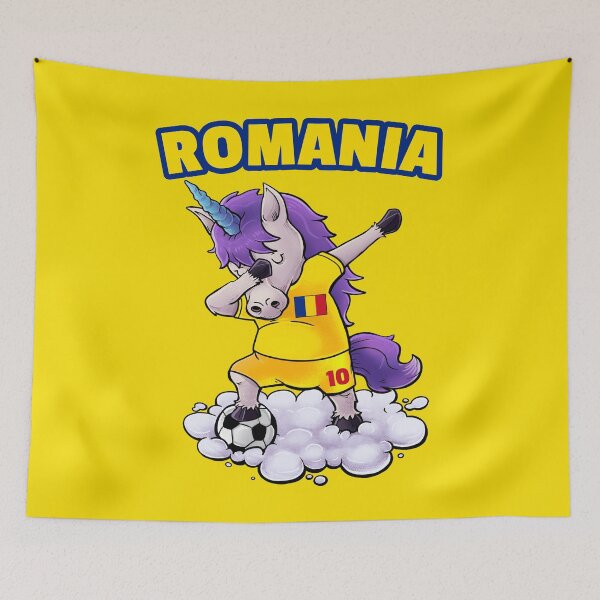 Item preview, Dabbing Soccer Unicorn Funny Romania Soccer Kids - Romanian Football designed and sold by NUMAcreations.