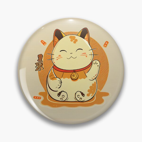 Item preview, Maneki neko cat of luck and fortune yellow designed and sold by Quiki.