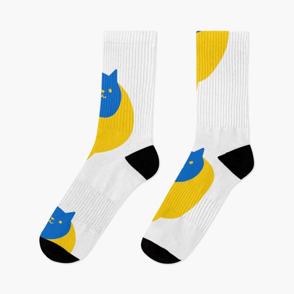 Item preview, Blue and Yellow Victory Cats | Balanced Yin Yang Meow Power designed and sold by Popalt.