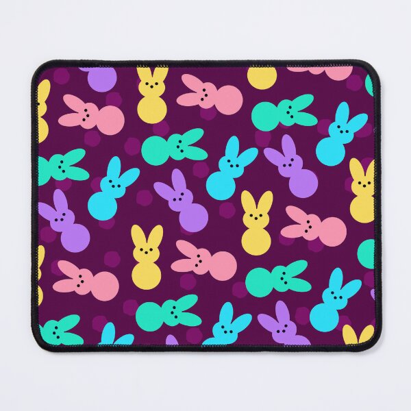 Item preview, Easter Bunny Peeps Print on Burgundy designed and sold by PinHookPrincess.