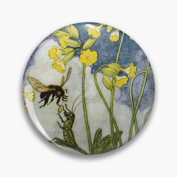 Item preview, Bee and Grasshopper Friends in the Spring Flower Garden designed and sold by Deannaboh.