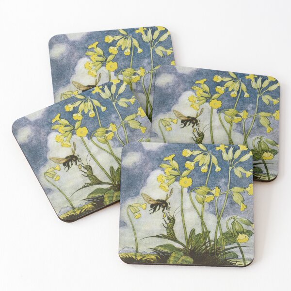 Item preview, Bee and Grasshopper Friends in the Spring Flower Garden designed and sold by Deannaboh.