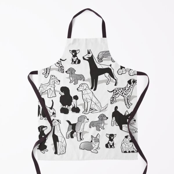 Item preview, Geometric sweet wet noses white background black and white dogs designed and sold by ireenefantien.