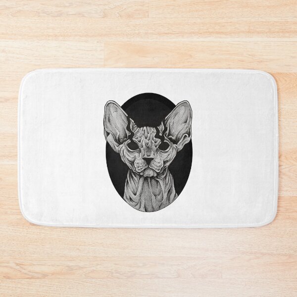 Item preview, Cat, Sphynx, Cat drawing, Black and white, Dark art, Design designed and sold by grandsonink.
