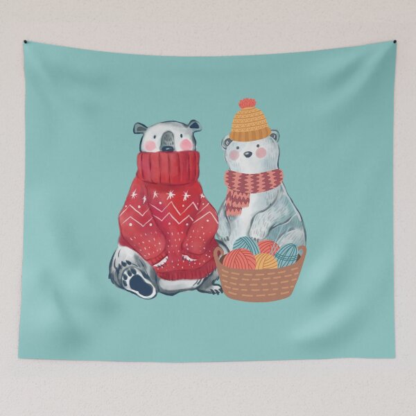 Item preview, Best Knitting Mom Ever, Cute Couple Bears designed and sold by hijasminflower.