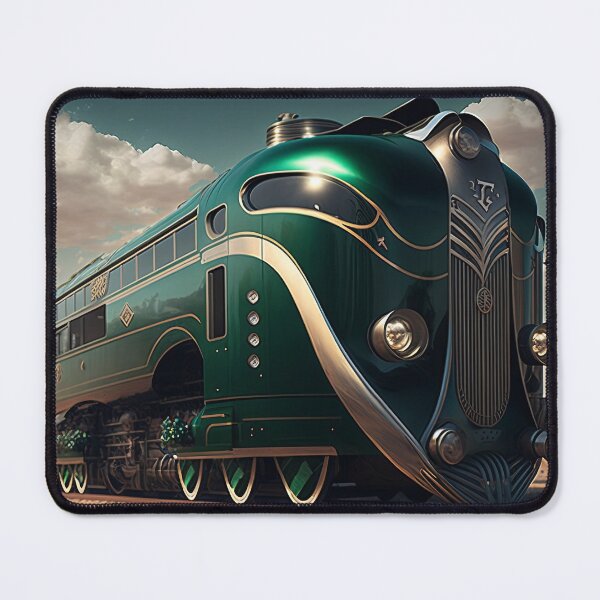 Item preview, Art Deco Style Trains designed and sold by TheArtfulAI.