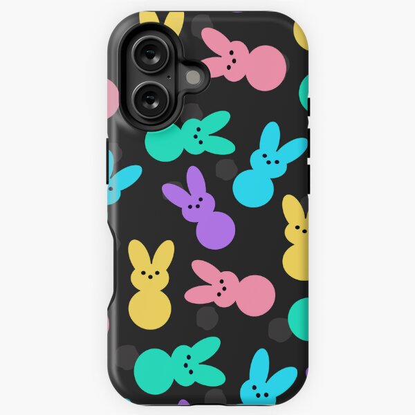 Item preview, Easter Bunny Peeps Print on Slate Gray designed and sold by PinHookPrincess.