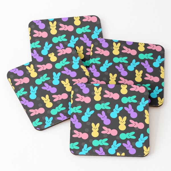 Item preview, Easter Bunny Peeps Print on Slate Gray designed and sold by PinHookPrincess.