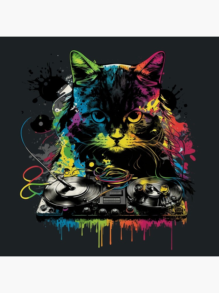 Cool DJ Cat | Art Board Print