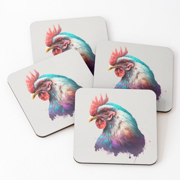 Item preview, Canva Rooster, Poultry Wall Art, Colorful Decoration, Farm Mural, Chicken Picture designed and sold by Animal  Masterpieces.