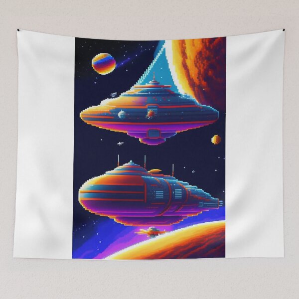 Item preview, Pixel NFT art spaceship Blockchain  designed and sold by CyberArtsy.