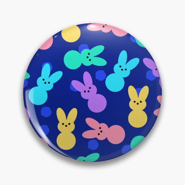 Item preview, Easter Bunny Peeps Print on Cobalt Blue designed and sold by PinHookPrincess.