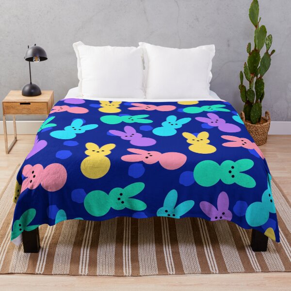 Item preview, Easter Bunny Peeps Print on Cobalt Blue designed and sold by PinHookPrincess.