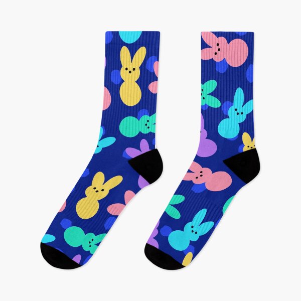 Item preview, Easter Bunny Peeps Print on Cobalt Blue designed and sold by PinHookPrincess.