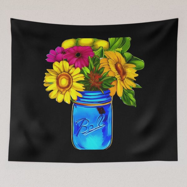 Item preview, Flowers in Mason Jar artwork designed and sold by gramizzia.