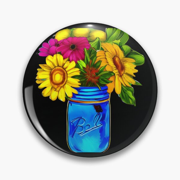 Item preview, Flowers in Mason Jar artwork designed and sold by gramizzia.
