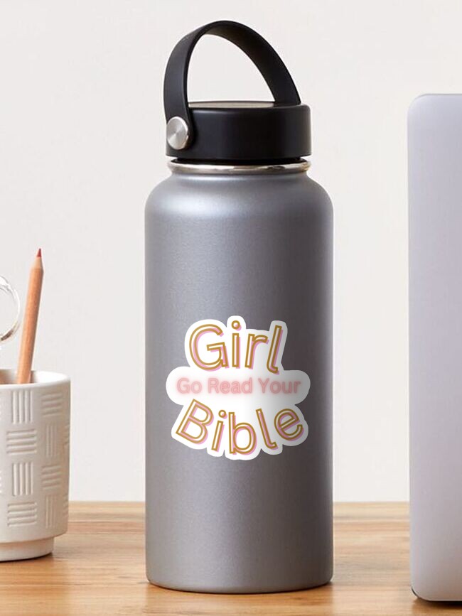 Personalized Reading Girl Water Bottle - The More I Learn About