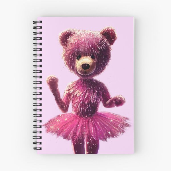 Item preview, Ballet dancer plush teddy bear in pink tutu (cut out for sticker) designed and sold by EmeraldeaArt.
