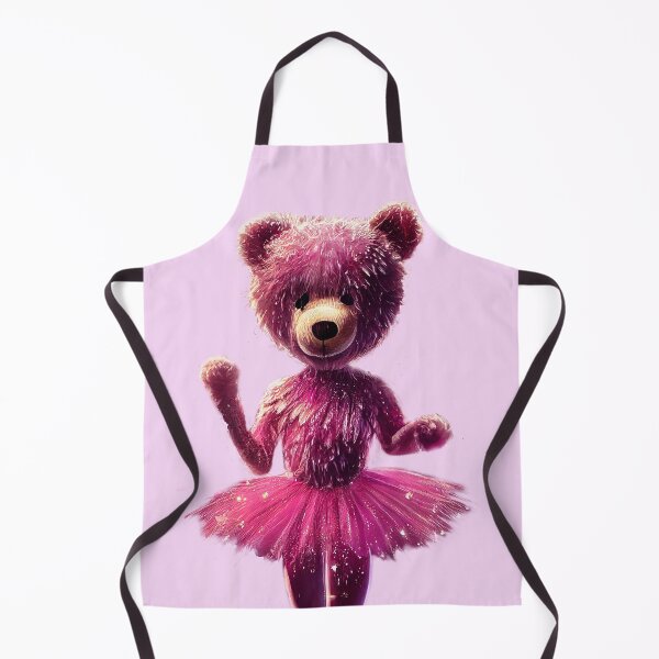 Item preview, Ballet dancer plush teddy bear in pink tutu (cut out for sticker) designed and sold by EmeraldeaArt.