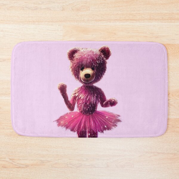 Item preview, Ballet dancer plush teddy bear in pink tutu (cut out for sticker) designed and sold by EmeraldeaArt.