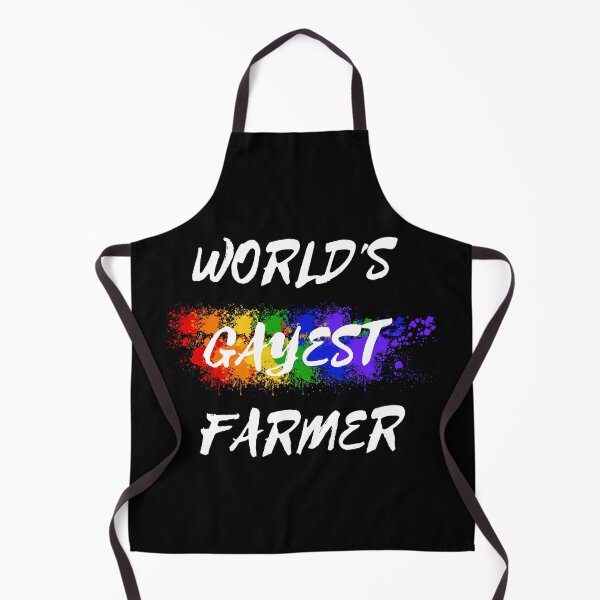 Item preview, World's Gayest Farmer LGBT Joke With Rainbow Colors For Proud Farmers In Black designed and sold by LuckyKermit.