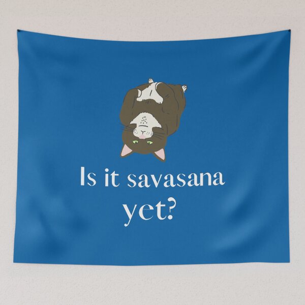 Item preview, Is it savasana yet? Cat yoga designed and sold by YummyPatterns.