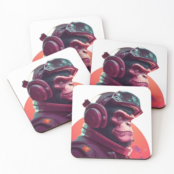 Item preview, Retro Futuristic Space Chimp designed and sold by AdvancedApe.